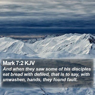 Mark 7:2 KJV Bible Verse Image