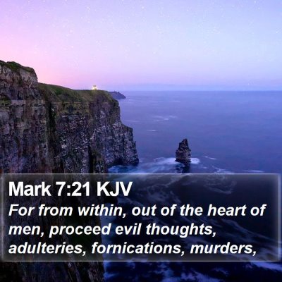 Mark 7:21 KJV Bible Verse Image