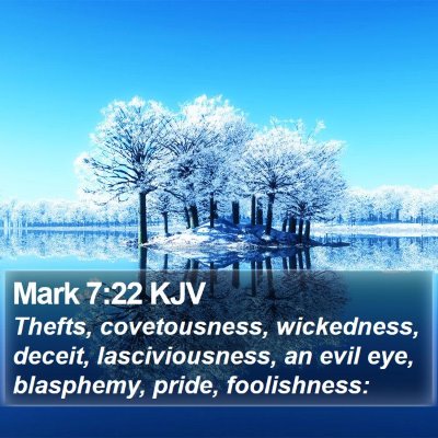 Mark 7:22 KJV Bible Verse Image