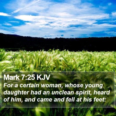 Mark 7:25 KJV Bible Verse Image