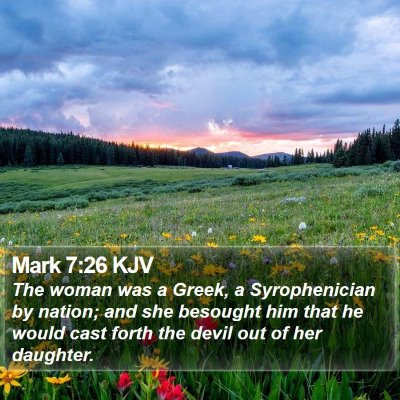 Mark 7:26 KJV Bible Verse Image