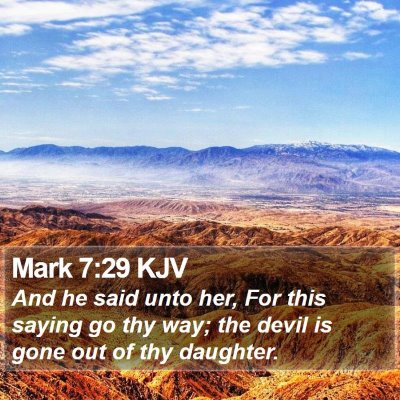 Mark 7:29 KJV Bible Verse Image