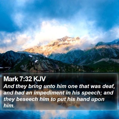 Mark 7:32 KJV Bible Verse Image