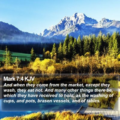 Mark 7:4 KJV Bible Verse Image
