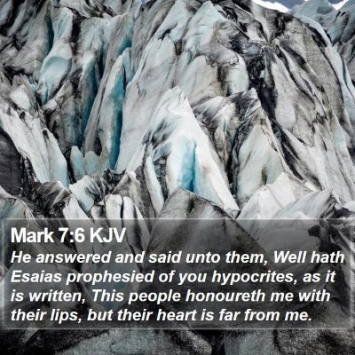 Mark 7:6 KJV Bible Verse Image