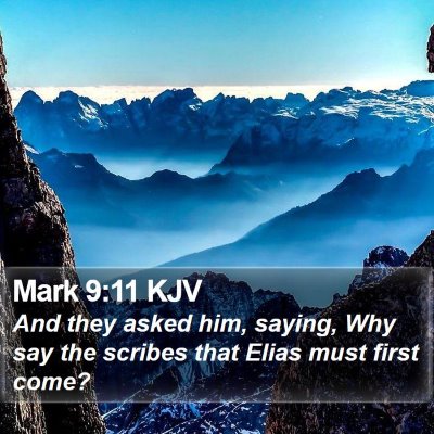 Mark 9:11 KJV Bible Verse Image