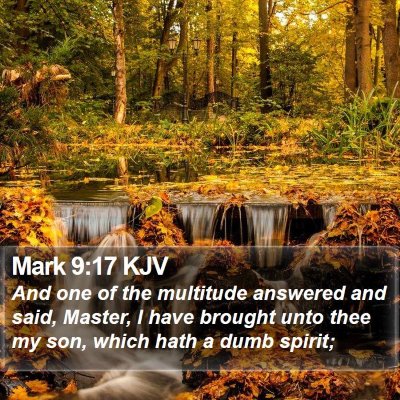 Mark 9:17 KJV Bible Verse Image