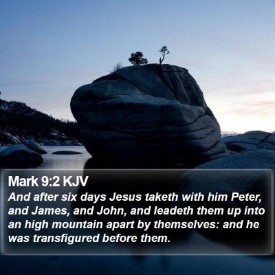 Mark 9:2 KJV Bible Verse Image