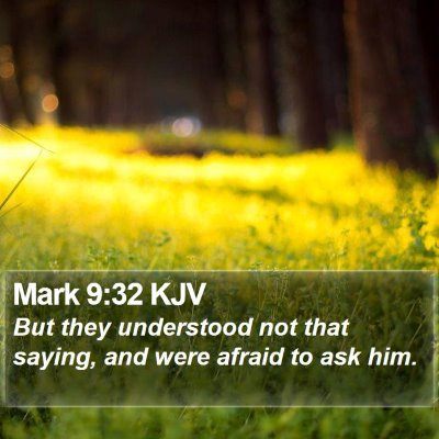 Mark 9:32 KJV Bible Verse Image