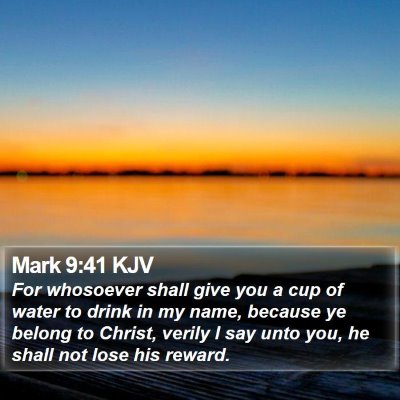 Mark 9:41 KJV Bible Verse Image