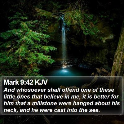 Mark 9:42 KJV Bible Verse Image