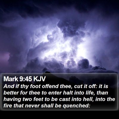 Mark 9:45 KJV Bible Verse Image