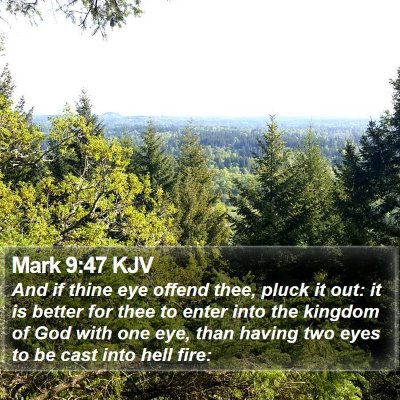 Mark 9:47 KJV Bible Verse Image