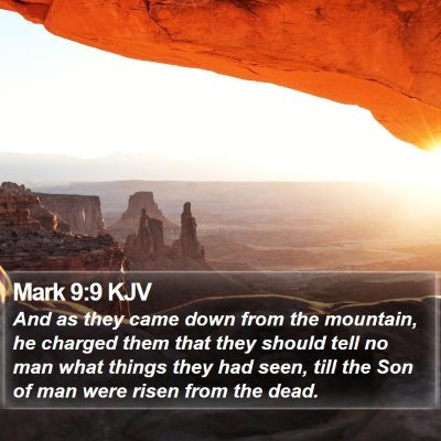 Mark 9:9 KJV Bible Verse Image