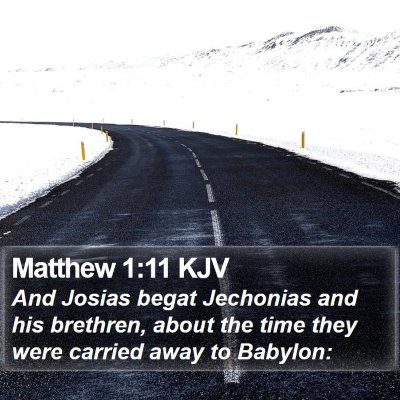 Matthew 1:11 KJV Bible Verse Image