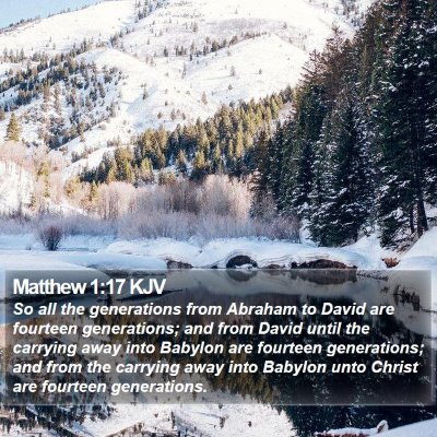 Matthew 1:17 KJV Bible Verse Image