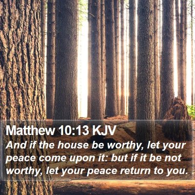 Matthew 10:13 KJV Bible Verse Image