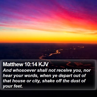 Matthew 10:14 KJV Bible Verse Image