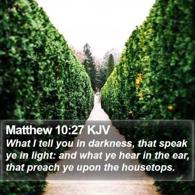 Matthew 10:27 KJV Bible Verse Image