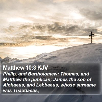 Matthew 10:3 KJV Bible Verse Image