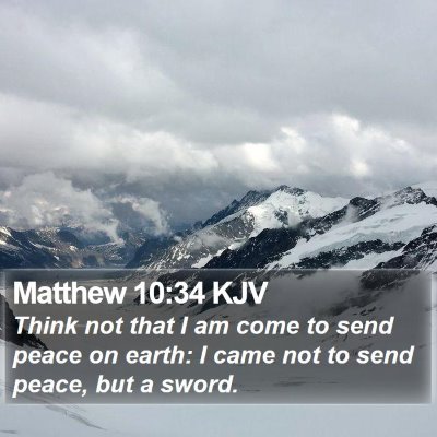 Matthew 10:34 KJV Bible Verse Image