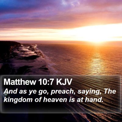Matthew 10:7 KJV Bible Verse Image