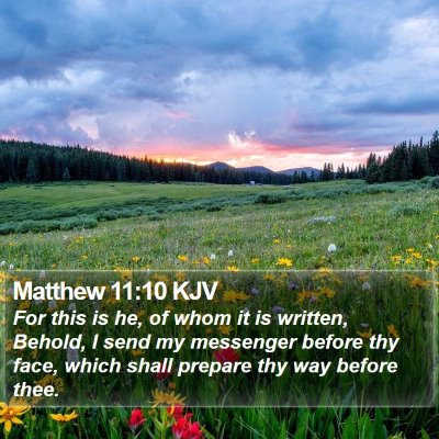 Matthew 11:10 KJV Bible Verse Image