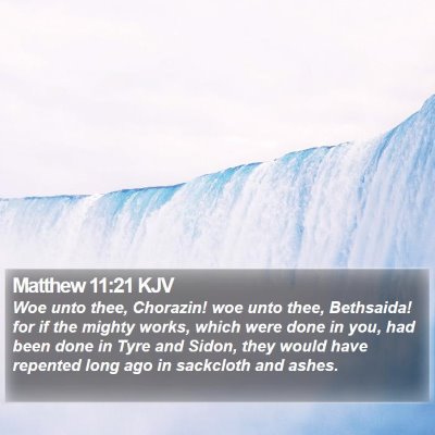 Matthew 11:21 KJV Bible Verse Image