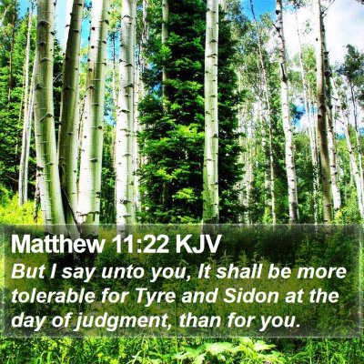 Matthew 11:22 KJV Bible Verse Image