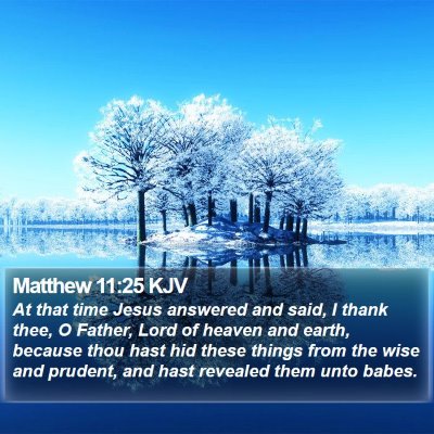 Matthew 11:25 KJV Bible Verse Image