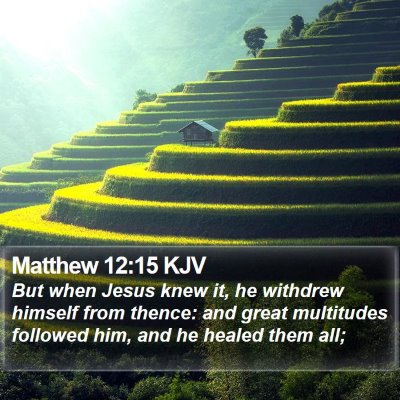 Matthew 12:15 KJV Bible Verse Image