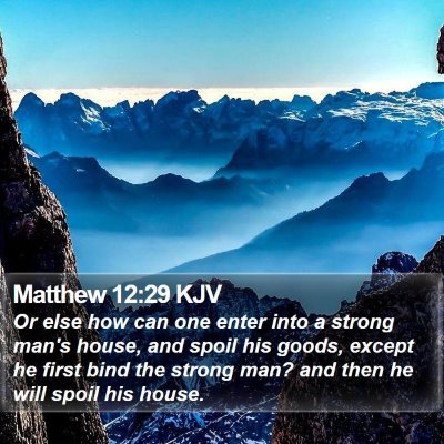 Matthew 12:29 KJV Bible Verse Image