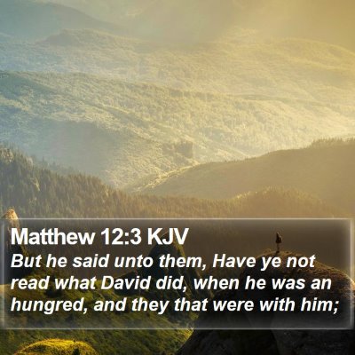 Matthew 12:3 KJV Bible Verse Image