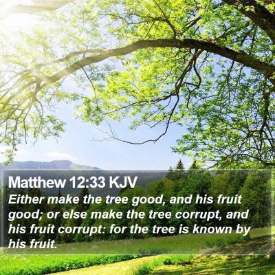 Matthew 12:33 KJV Bible Verse Image