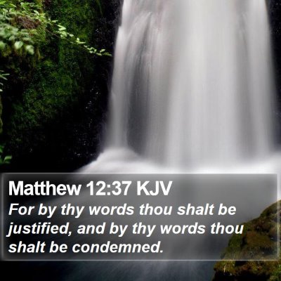 Matthew 12:37 KJV Bible Verse Image