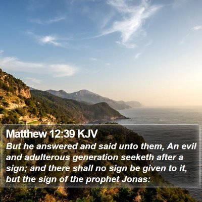 Matthew 12:39 KJV Bible Verse Image