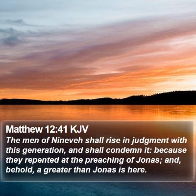 Matthew 12:41 KJV Bible Verse Image