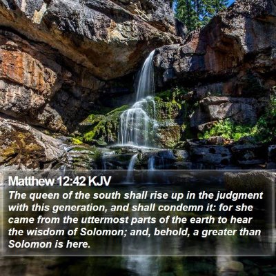 Matthew 12:42 KJV Bible Verse Image
