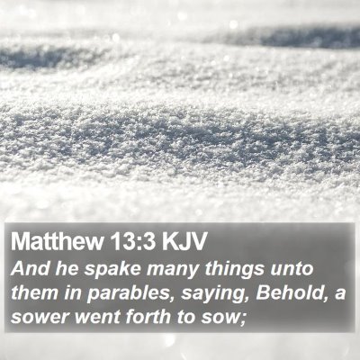 Matthew 13:3 KJV Bible Verse Image