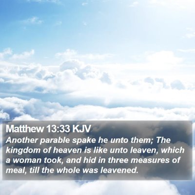 Matthew 13:33 KJV Bible Verse Image