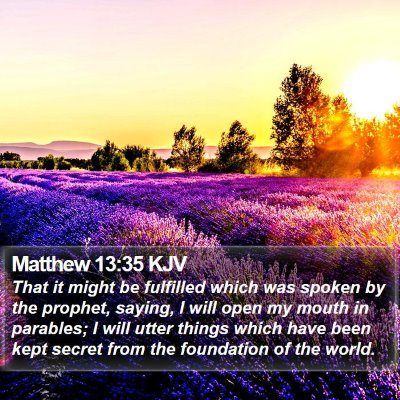 Matthew 13:35 KJV Bible Verse Image
