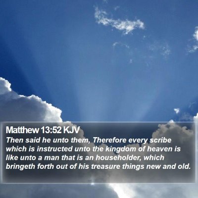 Matthew 13:52 KJV Bible Verse Image