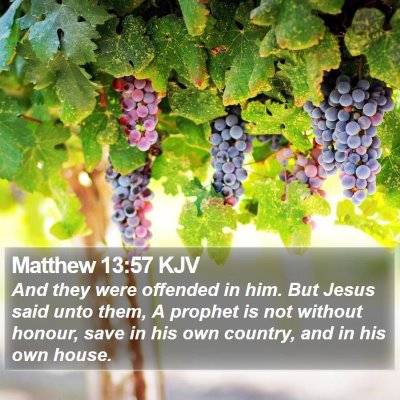 Matthew 13:57 KJV Bible Verse Image