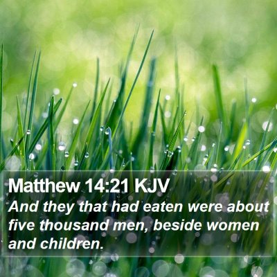 Matthew 14:21 KJV Bible Verse Image