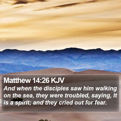 Matthew 14:26 KJV Bible Verse Image