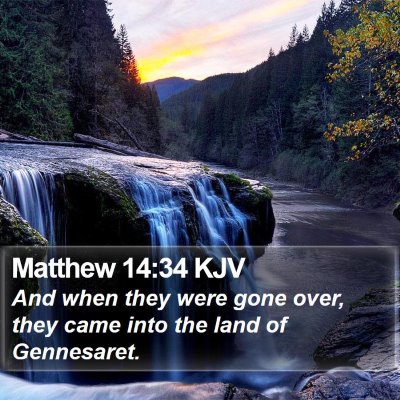 Matthew 14:34 KJV Bible Verse Image