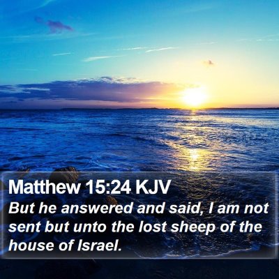 Matthew 15:24 KJV Bible Verse Image