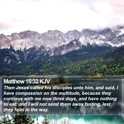 Matthew 15:32 KJV Bible Verse Image