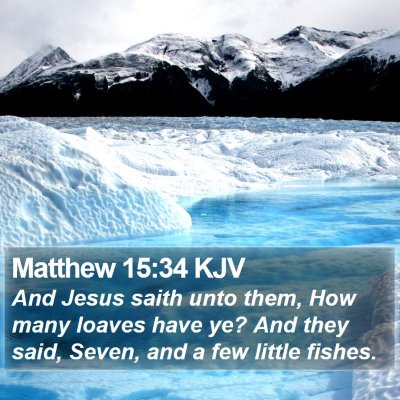 Matthew 15:34 KJV Bible Verse Image