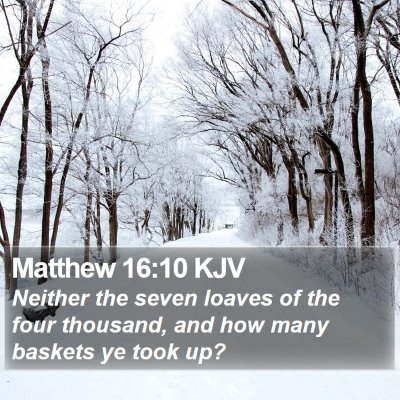 Matthew 16:10 KJV Bible Verse Image